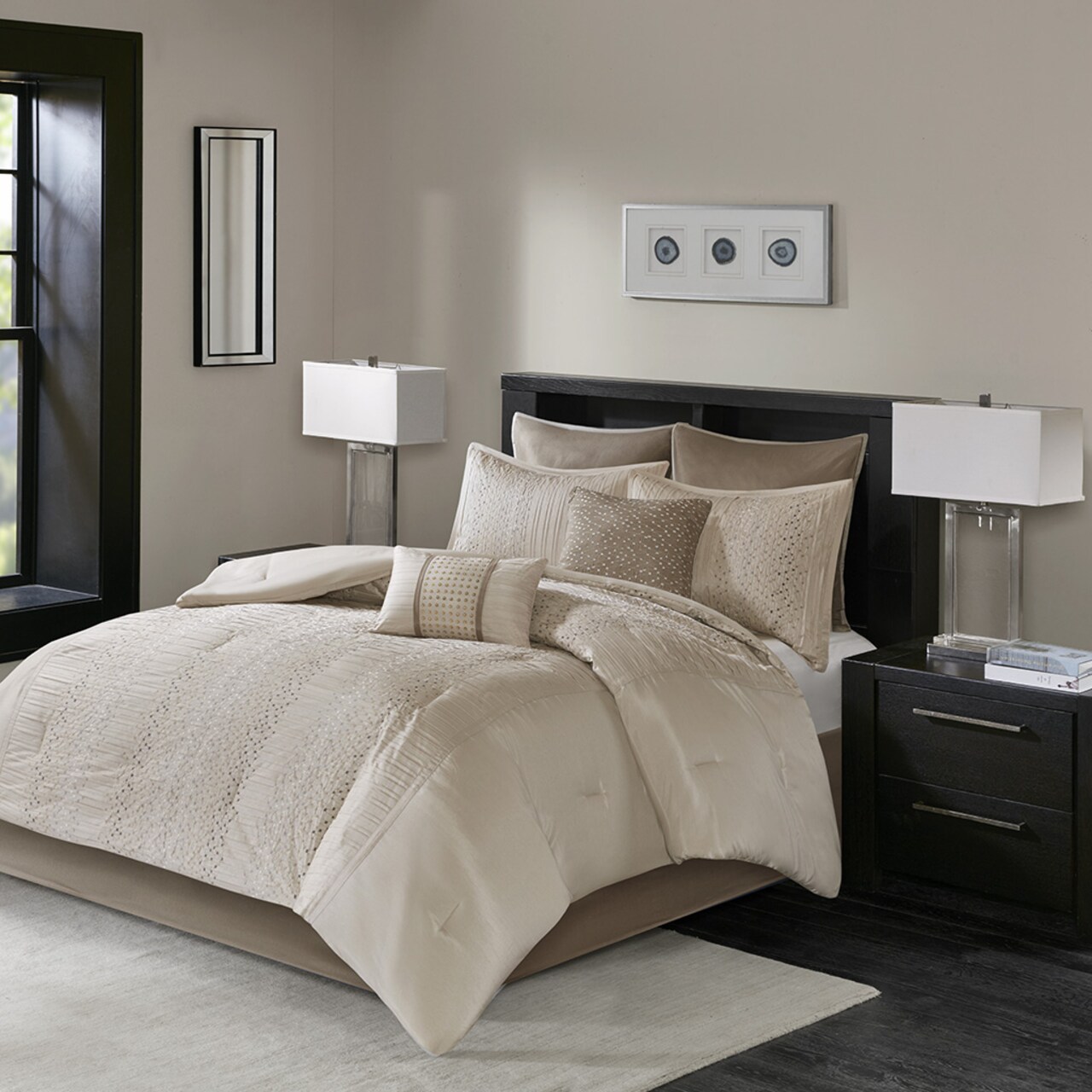 Gracie Mills 8 Piece Embroidered Comforter Set - GRACE-9191